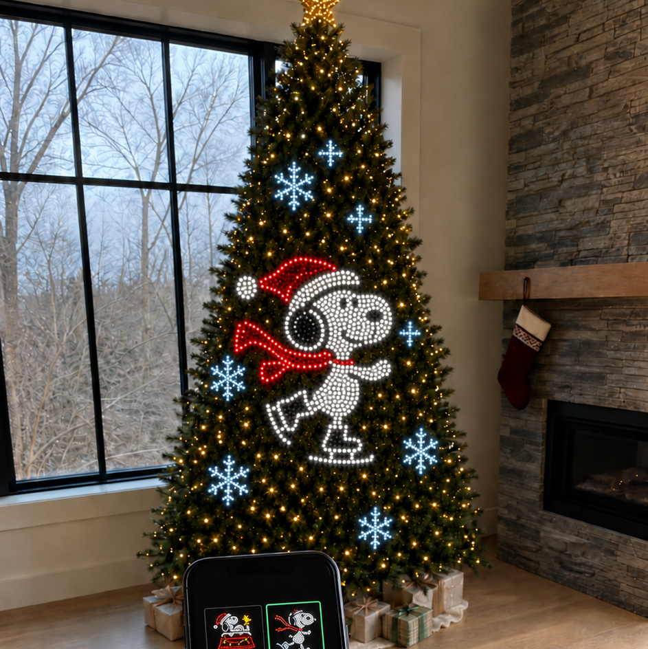 SnoopyLights™ Smart Animated Christmas Tree Lights