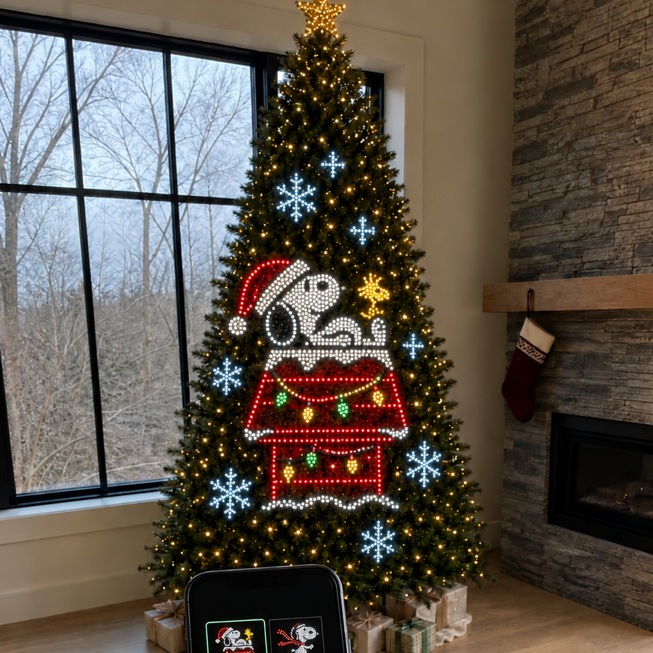SnoopyLights™ Smart Animated Christmas Tree Lights